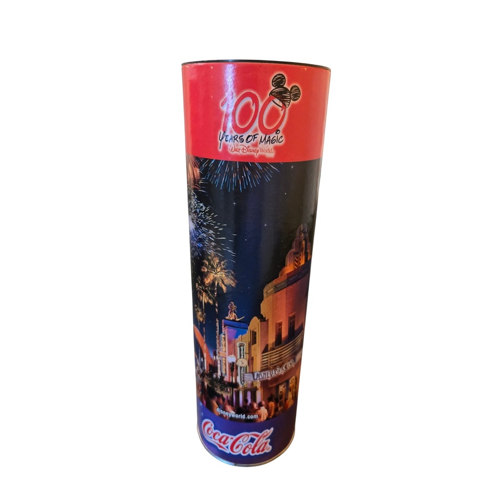 Disney World 100 Years of Magic Coca-Cola Bottle with Collector Tin 8oz Vintage